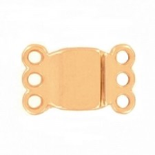 DQ metal Magnetic clasp 3 rings Rose gold
